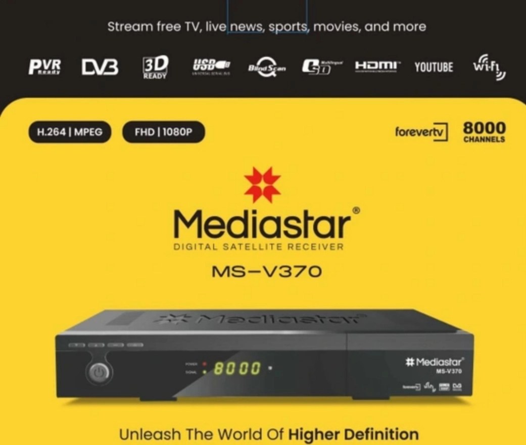 مدیا استار V370 فول اچ دی با دانگل وایفای